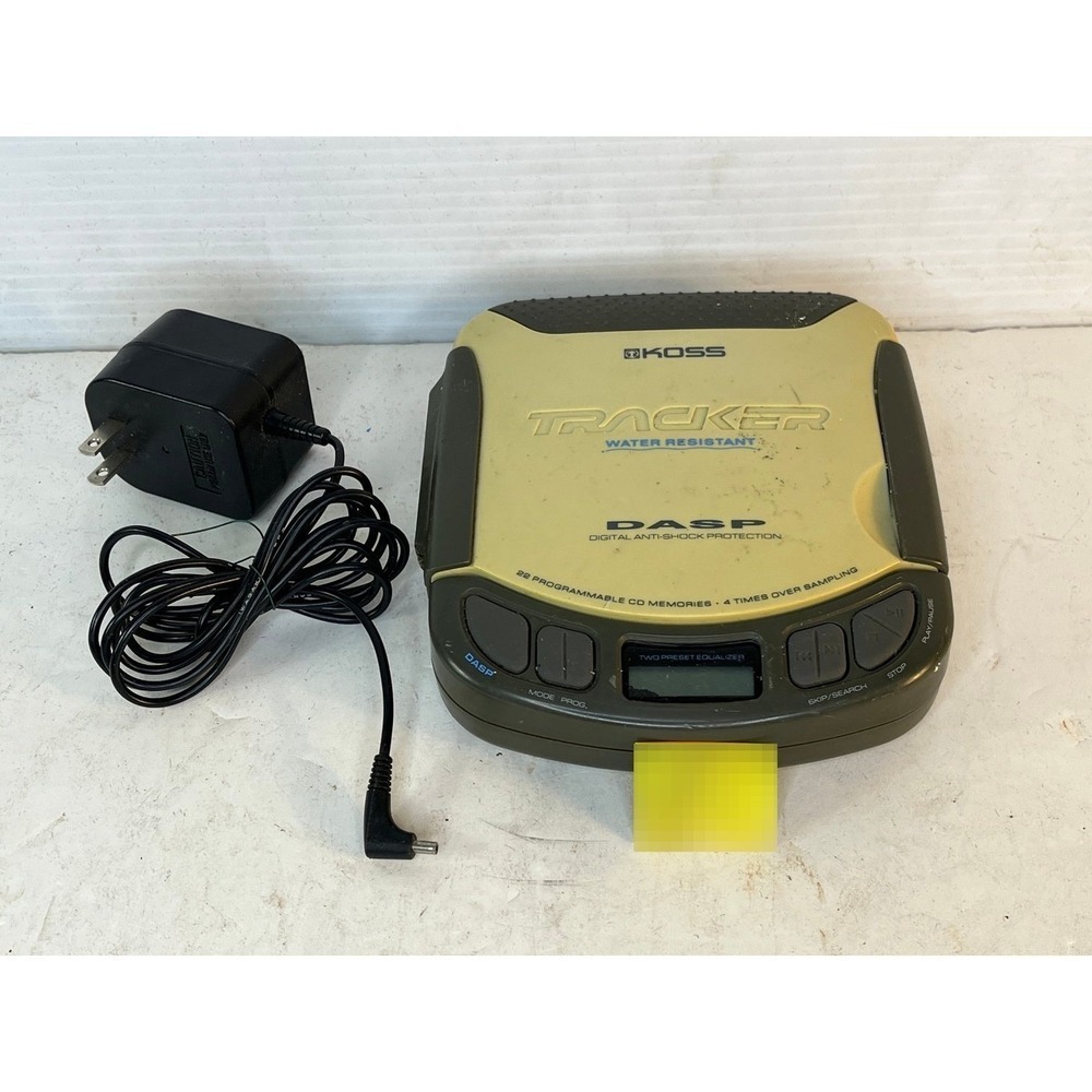 Vintage Koss Tracker Portable CD Player Water Resistant DASP CDP550 TESTED GOOD